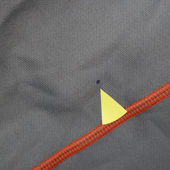 Saucony Jacket Mens Small Gray Orange Running Workout 1/4 Zip Coat Sweater Run - Picture 10 of 16